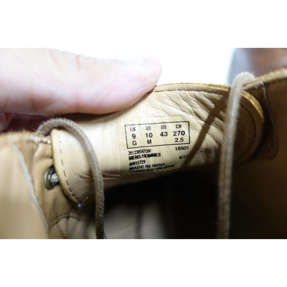 CLARKS Men Chukka Boots 3-Eye Leather Brown Sz 10 M Medium Ankle - Picture 10 of 10